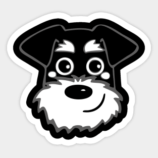 Schnauzer Head Sticker